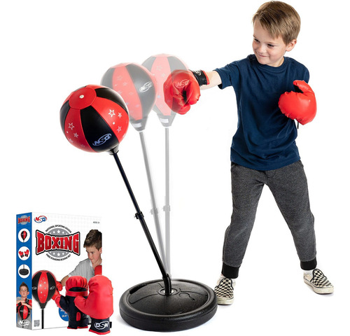 Nsg Jr. Set Boxeo Deportes, Rojo/negro