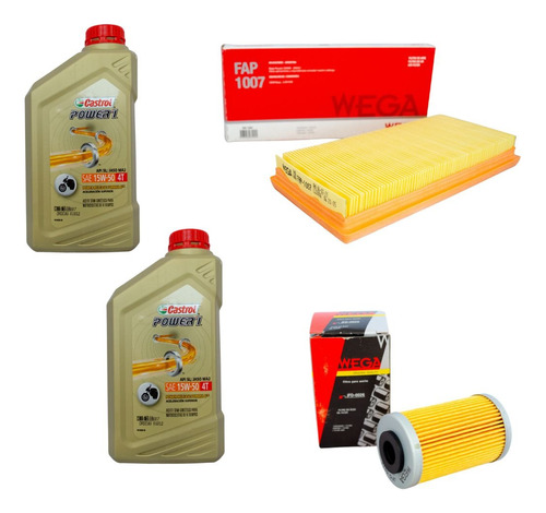 Kit Service Bajaj Rouser Ns 200 Carburador Castrol + Wega