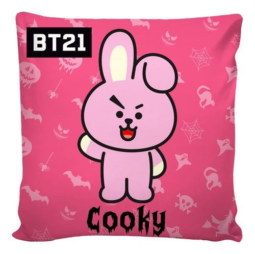 Coleção 7 Almofadas K-pop De Halloween Bt21 20x20 Cm