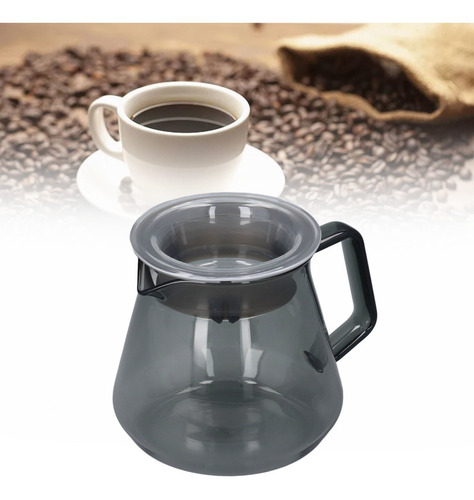 Cafetera De Vidrio De Borosilicato Gris Galvanizado Con Alto