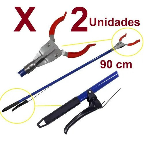 2 Pinza Brazo Extensor Alcanza Recoger Descolgar Mano Gancho