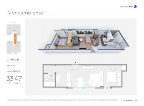 Argerich 1700- Departamento De 2 Ambientes Al Frente  Con Dormitorio En Suite.