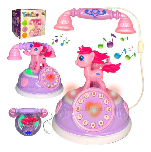 Telefone Musical Infantil Unicórnio Com Luz E Som Menina