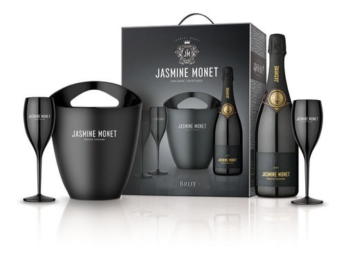 Champagne Jasmine Monet Black Extrabrut Kit Organic Vineyard