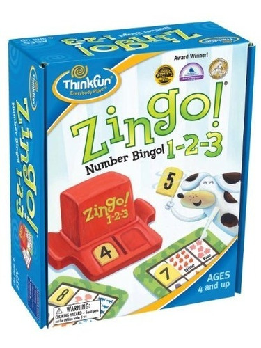 Think Fun Zingo 1-2-3 Number Bingo Game For Age 4 And Up - G