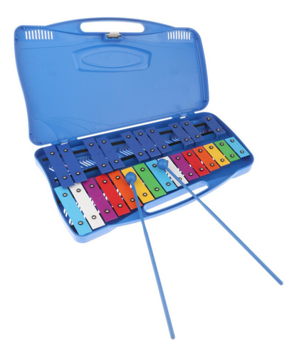 Xilofone Profissional De 25 Notas E Dois Malhos Azul