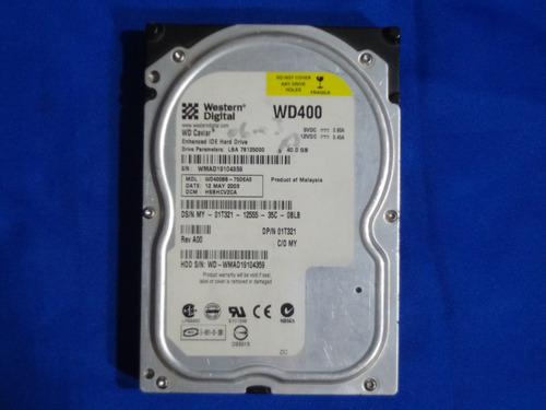 Disco Rigido 40 Gb Ide Western Digital Wd400 Mercado Libre Disco Rigido 40 Gb Ide Western Digital Wd400 Mercado Libre