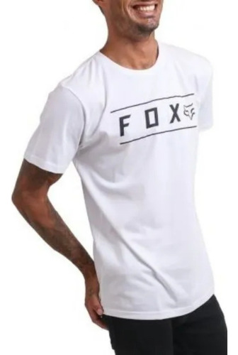 Remera Moto Pinnacle Tee White Fox