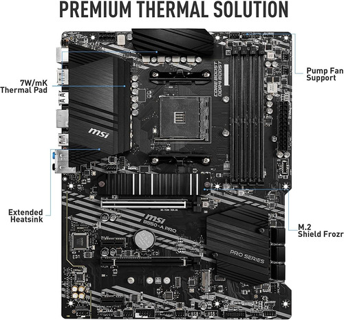 Placa Madre Msi B550-a Pro Proseries, Am4, Ddr4, Pcie 4.0