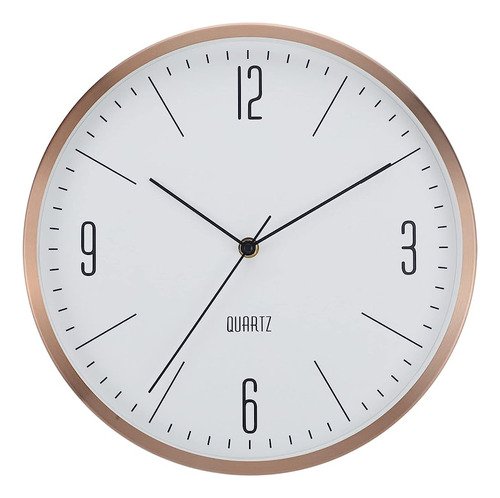 Nc 12 Pulgadas Reloj De Pared Oro Metal Encasillamiento Relo