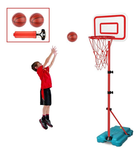 Juego De Baloncesto Para Niños Aro Ajustable Para Interior Y