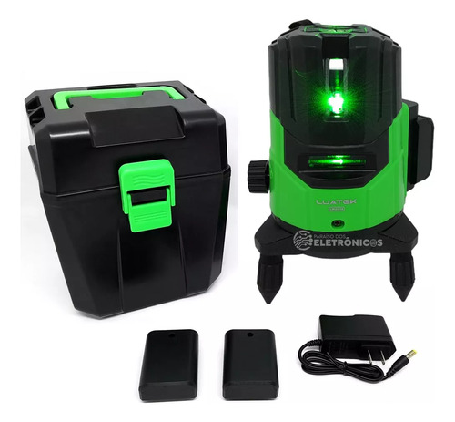 Nível Laser Verde 5 Linhas Base Giratória 360º 6 Pontos 5mts