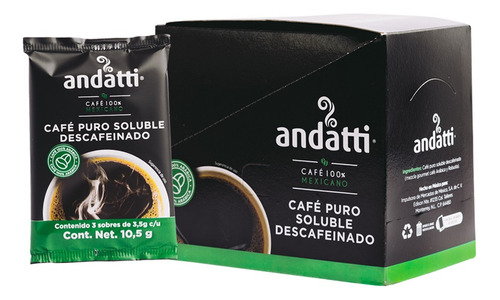 Café Soluble Andatti Descafeindo Con 36 Sobres De 3.5g C/u