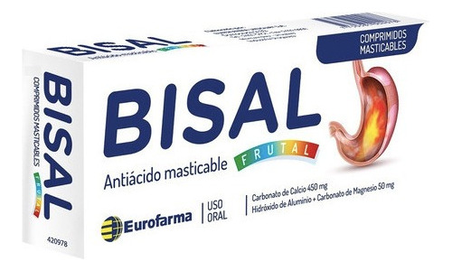 Bisal® Frutal X 10 Comprimidos - Antiácido Masticable