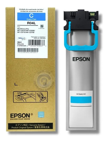 Tinta Epson T941 Cian Wf-c5210/5290/5710/5790 R04l