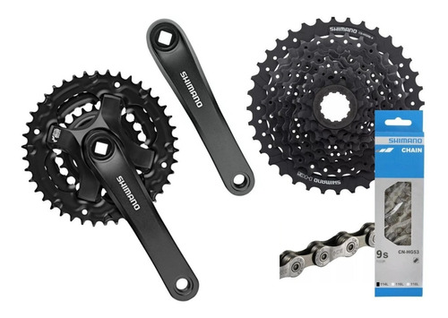 Triplato Shimano Con Pacha Y Cadenilla 9 Velocidades Mtb