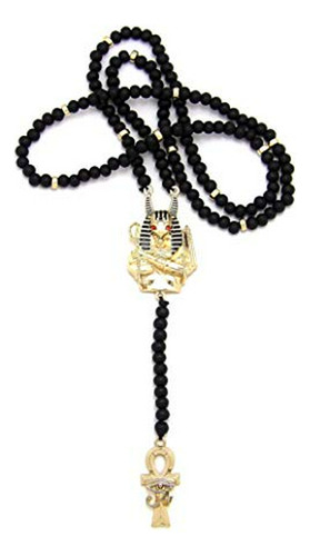 Cadena, Collar Para Hombr Moda 21 Egipto Dios Anubis Ankh Pi