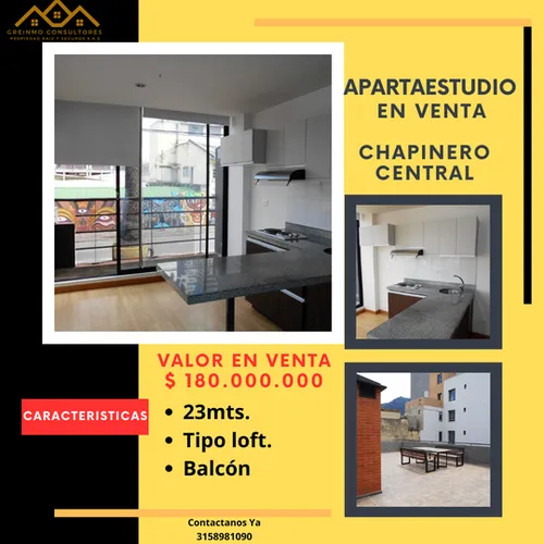 Venta Apartaestudio, Chapinero, Bogotá