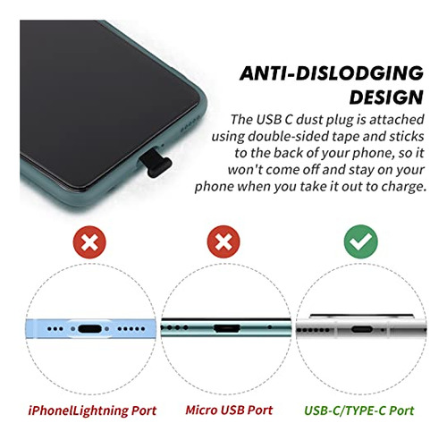 Tapones Antipolvo Cobee Tipo C, 3 Unidades, Tapas Antipolvo