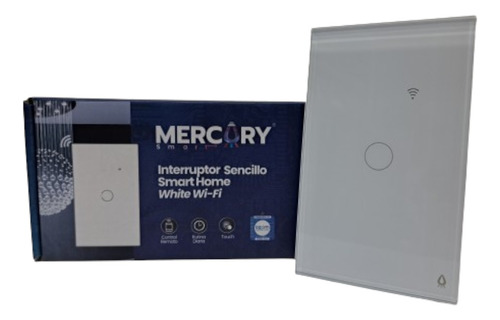 Interruptor Sencillo Smart Home Touch Blanco Wifi