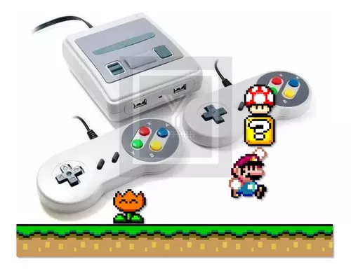 Super Nintendo Mini Standard Cor Cinza Vídeo Game 620 Jogos Super Mario Bros