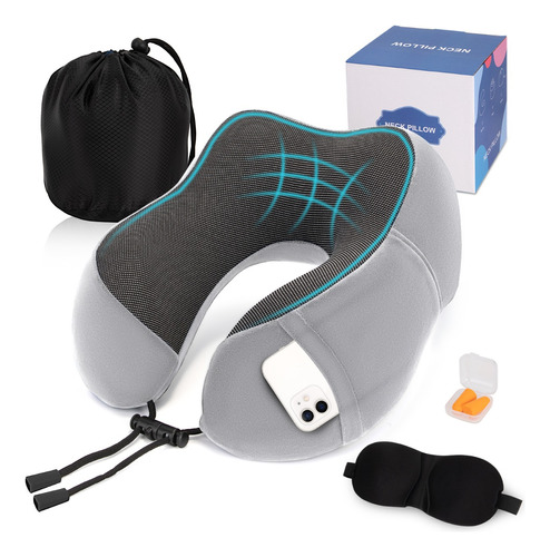 Almohada De Cuello Para Viaje Trabajo Cojín Soporte Cómodo