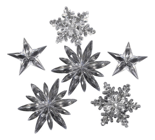 J Joyería Colgante Con Forma De Copo De Nieve Transparente