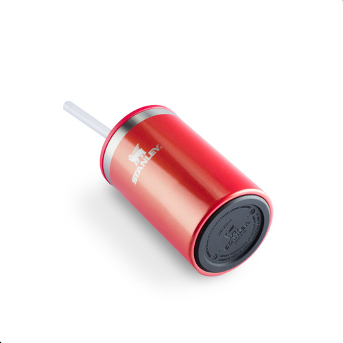 Enfriador térmico para latas Stanley con pajita, 296 ml, color rojo