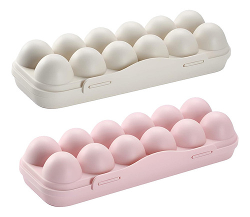 Caja Protectora De Huevos De Cocina De Plástico Portátil Par