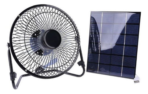 Ventilador De Hierro Alimentado Por Panel Solar/usb 8 Aire D