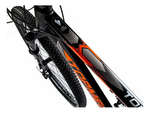 Imagen 5 de 6 de Mountain bike TopMega Regal R29 L 21v frenos de disco mecánico cambios Shimano Tourney color naranja