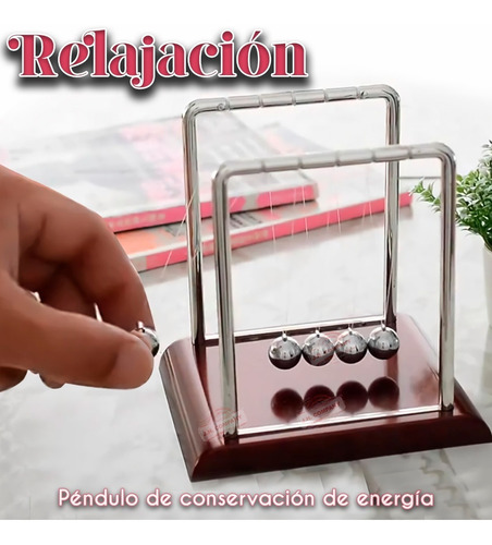 Imagen 6 de 7 de Mini Pendulo Newton Relajante Decoracion Escritorio P-zq-1