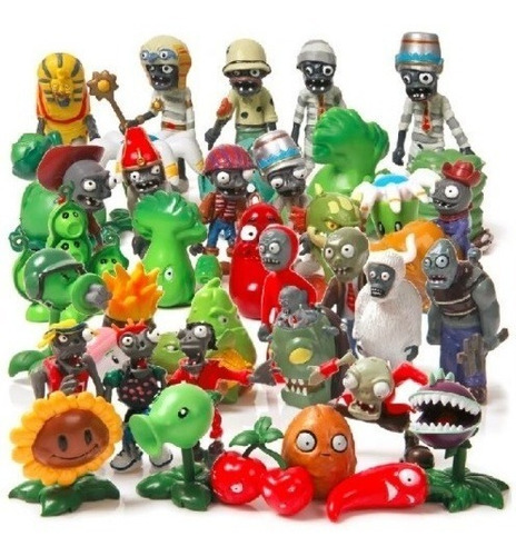 Kit Coleção 40 Bonecos Plantas Zumbis Plants Vs Zombies