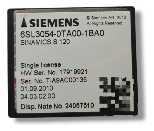 Tarjeta Siemens 6sl3054-0ta00-1ba0 Sinamics S120