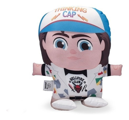 Almofada Ploosh Dustin Henderson Stranger Things Hawkins Desenho do tecido Liso