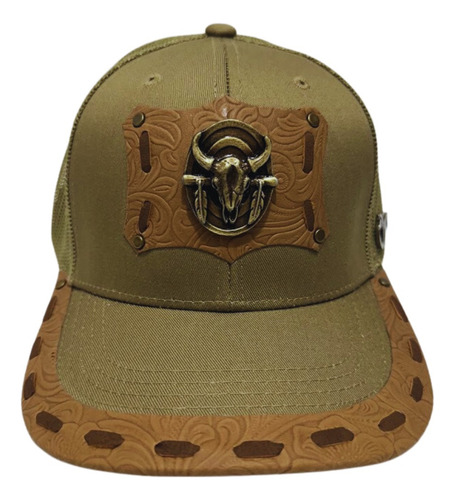 Gorra Vaquera Caqui Con Aplicacion En Grabado Laser