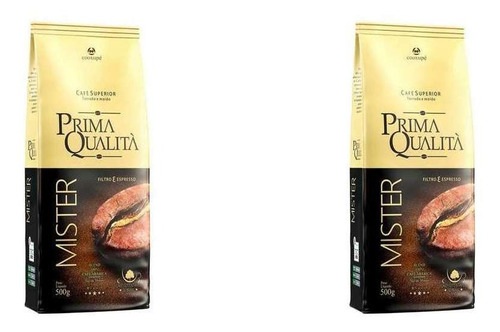 2cx Café Prima Qualità Mister Torrado Moído Cooxupe 500g.