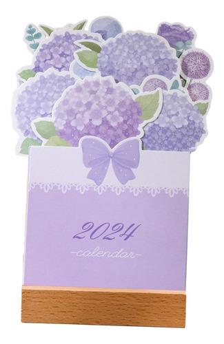 Calendario De Escritorio 2024, Calendario Diario, Violeta