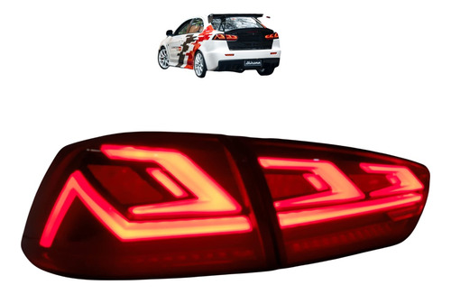 Lanterna Led Dk Motion Mitsubishi Lancer, Evo X Com Animação
