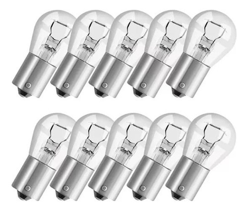 10 Lâmpadas Freio Lanterna Miniatura 1141 12v P21w 1 Polo