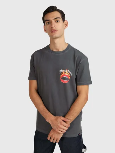 Camiseta tommy hilfiger hombre gris new arrivals