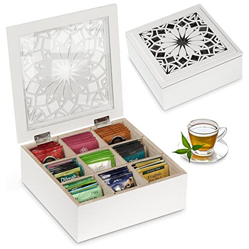 Organizador De Caja De Té De Madera Bolsitas De Té, M...