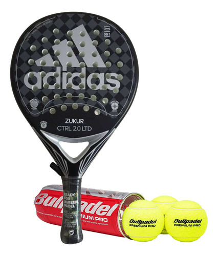 Paleta Pádel adidas Zukur Ctrl 2.0 Ltd + 3 Pelotas - Rex