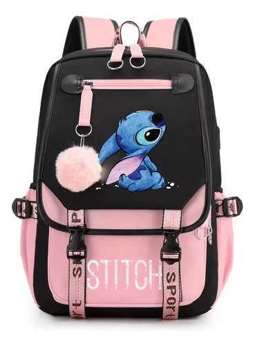 Mochila Casual De Tela Oxford Lilo And Stitch Del Mismo Esti