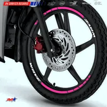 Comprar Calcos Honda Wave Calcomanias Para Llantas Cinta Fucsia Fluo