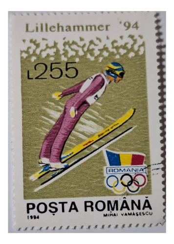 Estampilla Rumania / Jjoo De Invierno Lillehammer '94 