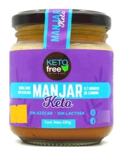 Manjar Keto 220g Sin Azucar Sin Lactosa - Alulosa - Ketofree