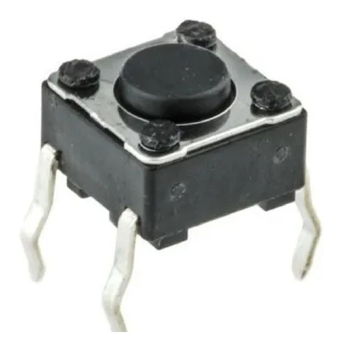Tact Switch 6x6mm 4 Patas Altura 4.3mm X50 Unidades