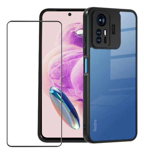 Funda Para Redmi Note 12s Bumper Case + Mica Cristal