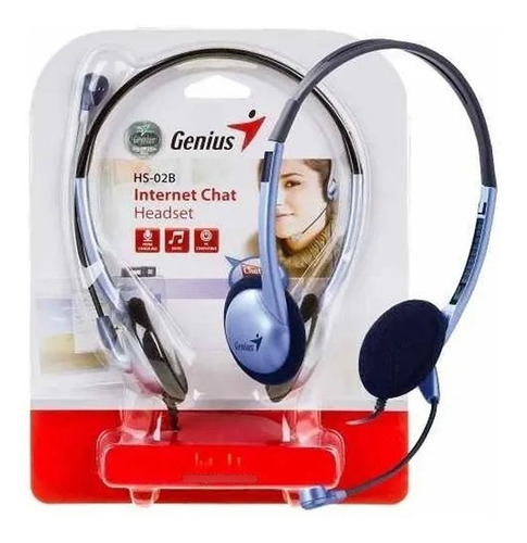 Imagen 1 de 6 de Auricular Headset Vincha Genius Hs-02b Con Microfono